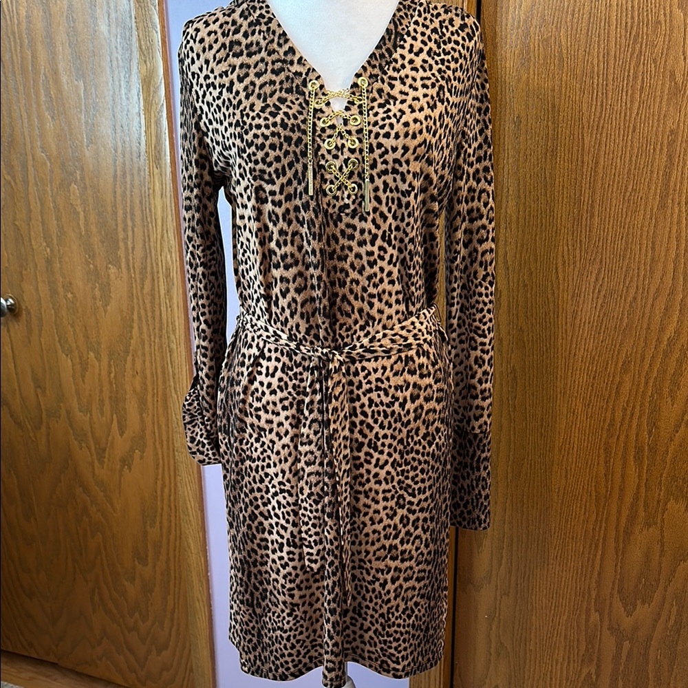 Michael Kors Leopard Print Dress size small.